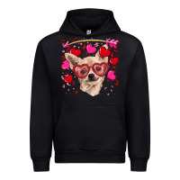 Black valentine's day  chihuahua Urban Hoodie - RanaPortraitStore
