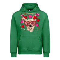 Emerald valentine's day  chihuahua Urban Hoodie - RanaPortraitStore