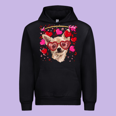 Valentine's Day  Chihuahua Urban Hoodie Designed By Ranaportraitstore