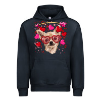 Navy valentine's day  chihuahua Urban Hoodie - RanaPortraitStore