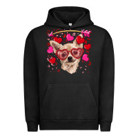 Pigment Black valentine's day  chihuahua Urban Hoodie - RanaPortraitStore