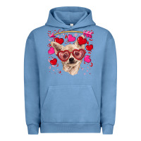 Pigment Pebble Blue valentine's day  chihuahua Urban Hoodie - RanaPortraitStore