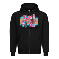 Black v.d love gnomes Zipper Hoodie - AdoDesignShop