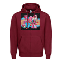 Burgundy v.d love gnomes Zipper Hoodie - AdoDesignShop