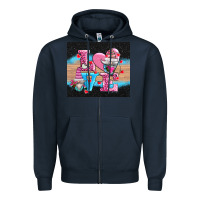 Navy v.d love gnomes Zipper Hoodie - AdoDesignShop