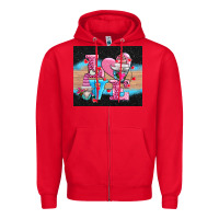 Red v.d love gnomes Zipper Hoodie - AdoDesignShop