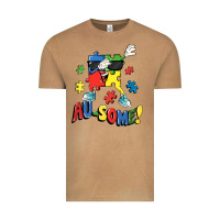 Vintage Camel Au-some! Autism puzzle dabbing Vintage Tee - FaDigitalArtStudio
