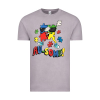 Vintage Zinc Au-some! Autism puzzle dabbing Vintage Tee - FaDigitalArtStudio