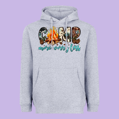 Camp More Worry Less Heavyweight Hoodie Designed By Jahusdesignshop