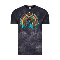 Cloud Black western thanksgiving rainbow with turkey Vintage Tee - RanaPortraitStore