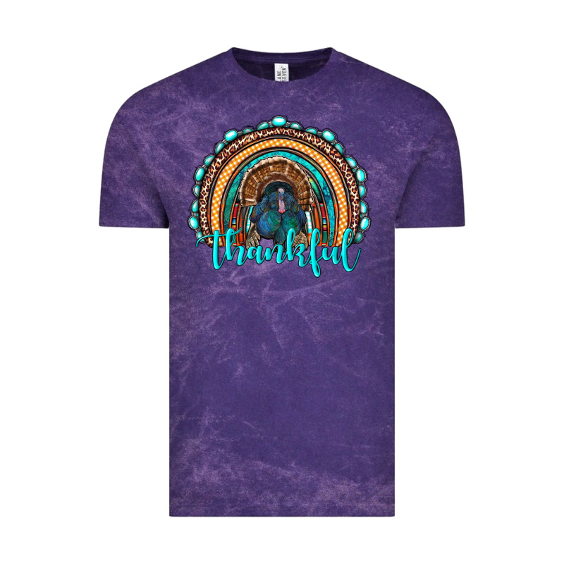 Western Thanksgiving Rainbow With Turkey Vintage Tee by RanaPortraitStore | Teevron
