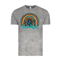 Cloud Rock western thanksgiving rainbow with turkey Vintage Tee - RanaPortraitStore