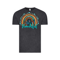 Vintage Black western thanksgiving rainbow with turkey Vintage Tee - RanaPortraitStore