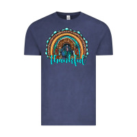 Vintage Denim western thanksgiving rainbow with turkey Vintage Tee - RanaPortraitStore