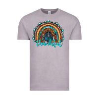 Vintage Zinc western thanksgiving rainbow with turkey Vintage Tee - RanaPortraitStore
