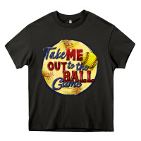 Asphalt take me out to the ball game softball Heavy Core Tee - CowGirlArtShop