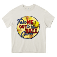 Cream take me out to the ball game softball Heavy Core Tee - CowGirlArtShop