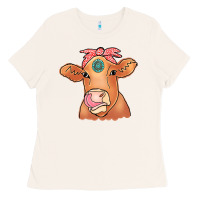 Bone Cow  Turquoise Ladies Tee - CowCowDesign