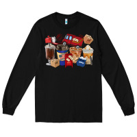 Black postal worker coffee cups Long Sleeve Tee - FaDigitalArtStudio