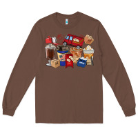 Chestnut postal worker coffee cups Long Sleeve Tee - FaDigitalArtStudio