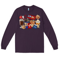 Plum postal worker coffee cups Long Sleeve Tee - FaDigitalArtStudio