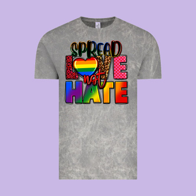 Spread Love Not Hate Vintage Tee Designed By Fadigitalartstudio