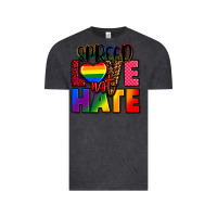 Vintage Black spread love not hate Vintage Tee - FaDigitalArtStudio