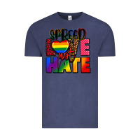 Vintage Denim spread love not hate Vintage Tee - FaDigitalArtStudio