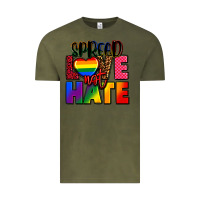 Vintage Olive spread love not hate Vintage Tee - FaDigitalArtStudio