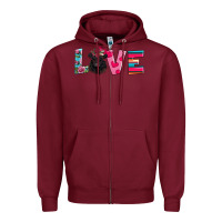Burgundy belted galloway Zipper Hoodie - AdoDesignShop
