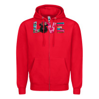 Red belted galloway Zipper Hoodie - AdoDesignShop