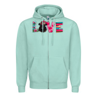 Seafoam belted galloway Zipper Hoodie - AdoDesignShop