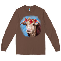 Chestnut Hereford Bull Long Sleeve Tee - RanaPortraitStore