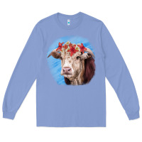 Colony Blue Hereford Bull Long Sleeve Tee - RanaPortraitStore