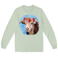 Matcha Hereford Bull Long Sleeve Tee - RanaPortraitStore