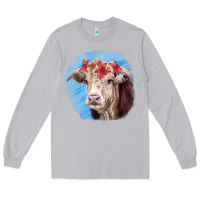 Moon Dust Hereford Bull Long Sleeve Tee - RanaPortraitStore