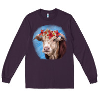 Plum Hereford Bull Long Sleeve Tee - RanaPortraitStore
