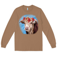Toasted Coconut Hereford Bull Long Sleeve Tee - RanaPortraitStore