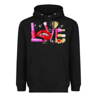 Black makeup artist t  shirt makeup artist love cosmetician fashion t  shirt Heavyweight Hoodie - linhVisuals