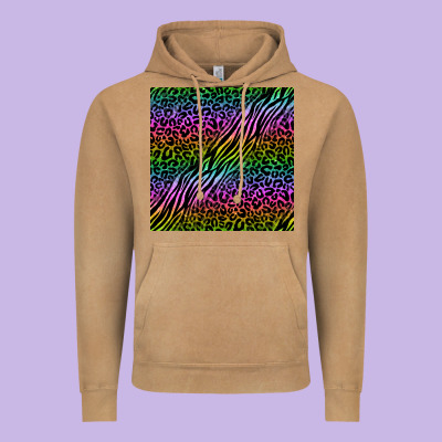 Neon Glitter Safari Seamless Pattern Vintage Hoodie Designed By Bundleandbundleshop