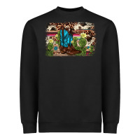 Black cactus boot background Heavyweight Sweatshirt - AdoDesignShop