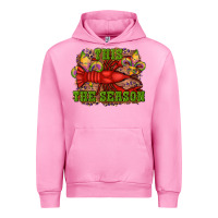 Fuchsia Pink mardi gras this the season crawfish fleur de lis Urban Hoodie - RanaPortraitStore