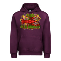 Mauve Wine mardi gras this the season crawfish fleur de lis Urban Hoodie - RanaPortraitStore