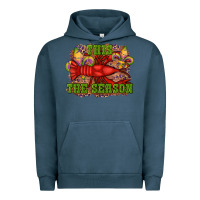 Pigment Midnight Navy mardi gras this the season crawfish fleur de lis Urban Hoodie - RanaPortraitStore
