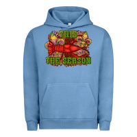 Pigment Pebble Blue mardi gras this the season crawfish fleur de lis Urban Hoodie - RanaPortraitStore