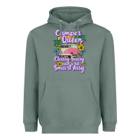 Sage camp camping camper queen classy sassy and a bit smart assycamper camp Heavyweight Hoodie - linhVisuals