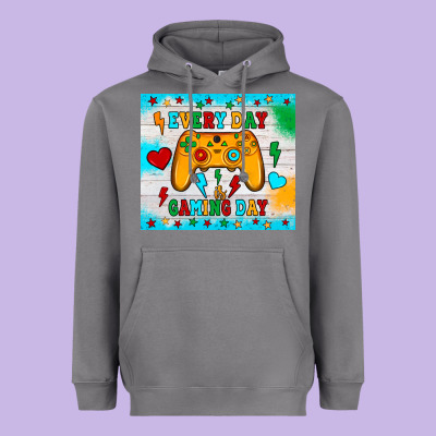 Every Day Is Gaming Day Heavyweight Hoodie Designed By Jahusdesignshop
