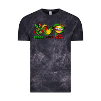 Cloud Black Peace love Juneteenth Vintage Tee - FaDigitalArtStudio