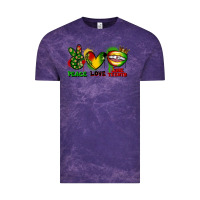 Cloud Purple Peace love Juneteenth Vintage Tee - FaDigitalArtStudio