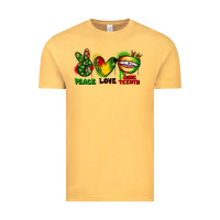 Vintage Mustard Peace love Juneteenth Vintage Tee - FaDigitalArtStudio